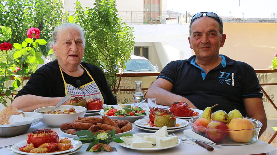 Maria et Vassilis Psycharakis taverne traditionnelle Patsos Escpae