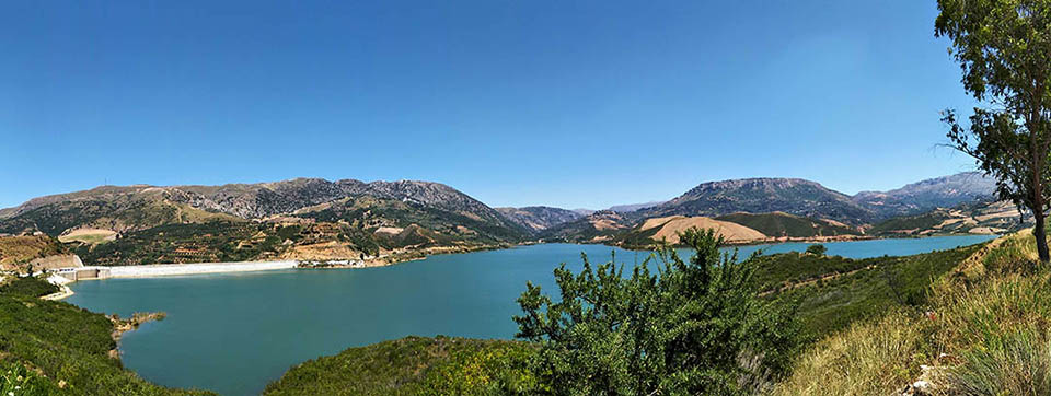 Barrage de Potamon (barrage d'Amari) à Rethymno Crete Grèce